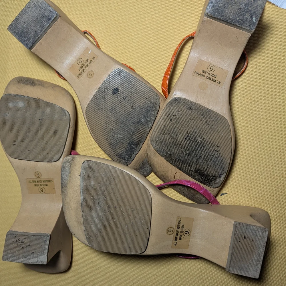 Paprika Slingback Sandals in Pink and Orange YTK Shoe Sale! - Picture 6 of 6